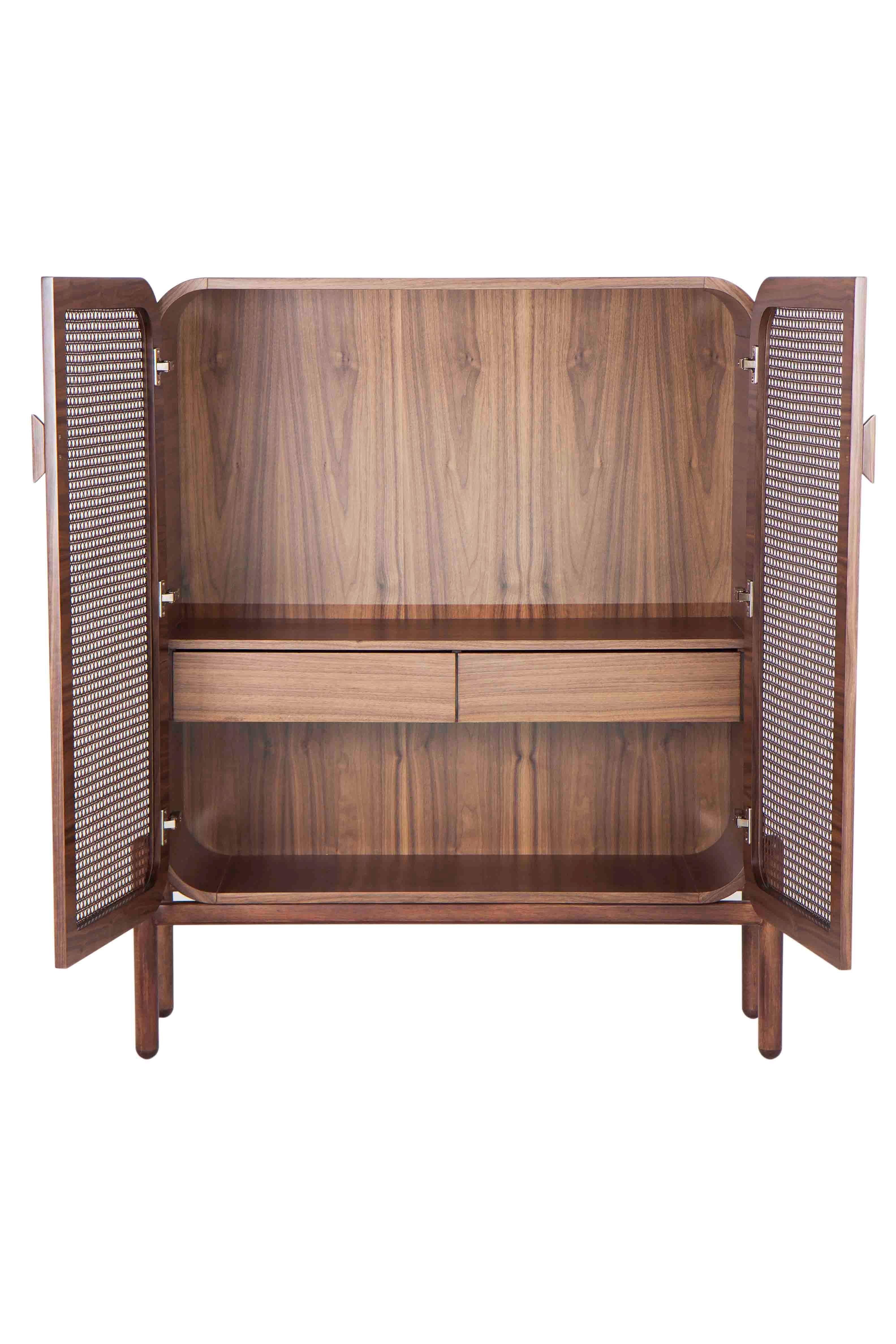 cane wood cabinet