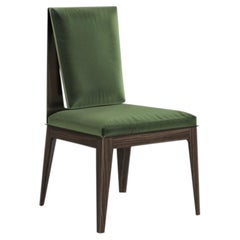 Wooden West Coast Dining Chair by Eleven Stories Furniture, Walnut & Bronze