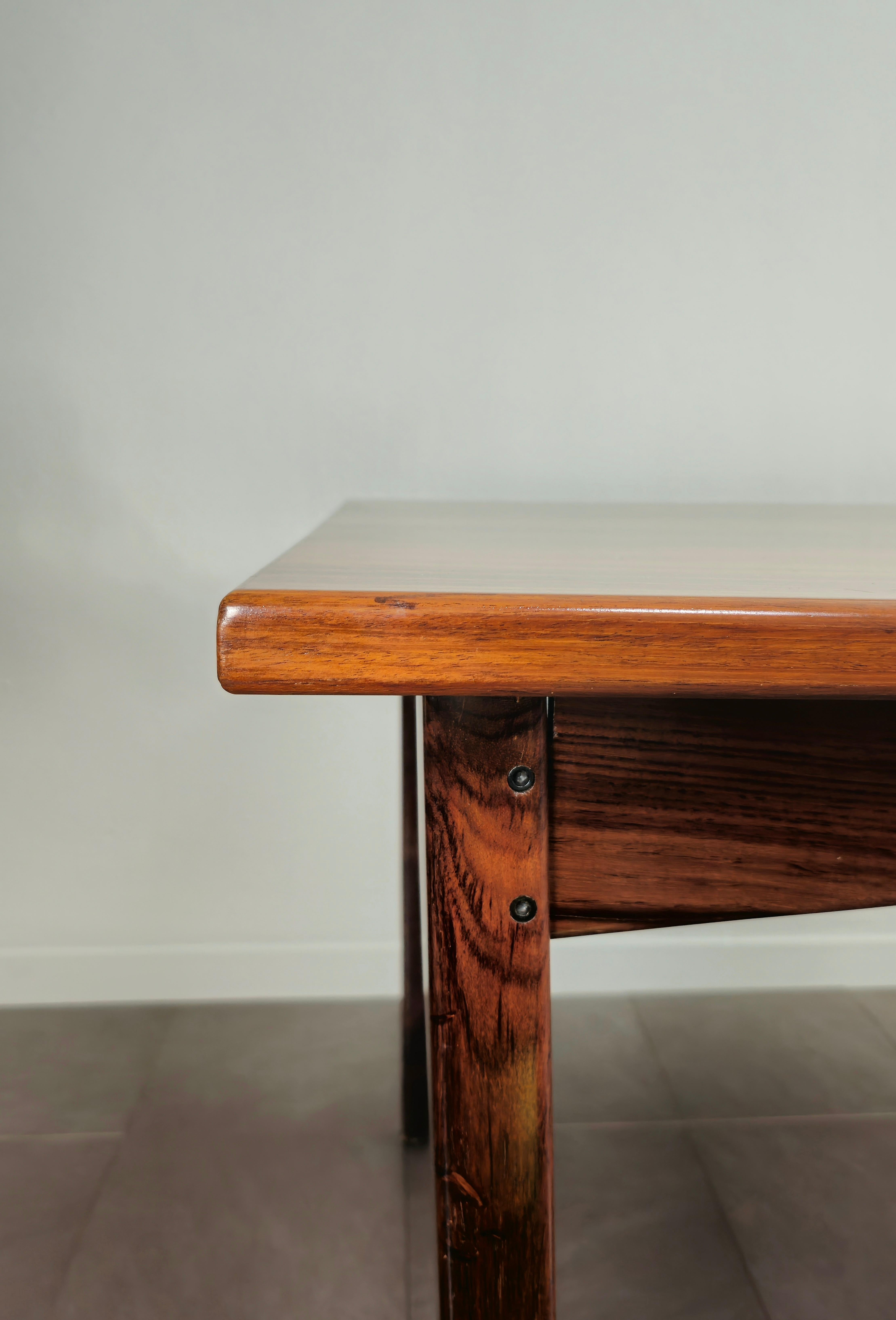 Wood Dining Room Table Extendable Large Rectangular Midcentury, Denmark, 1960s For Sale 4