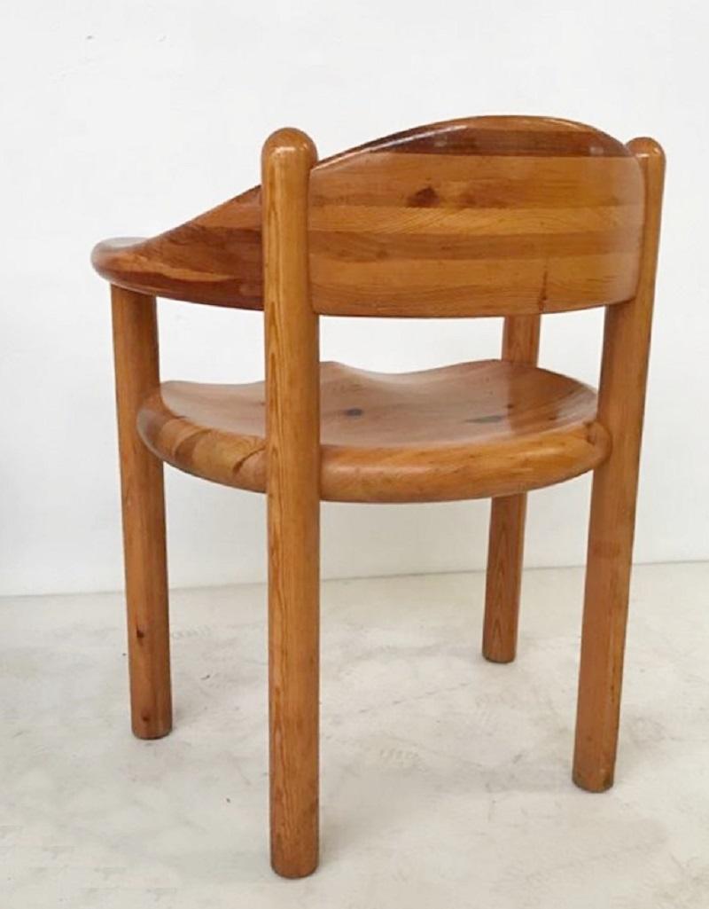 Wood Dining Set by Rainer Daumiller, 4 Chairs and Table In Fair Condition In Brussels, BE