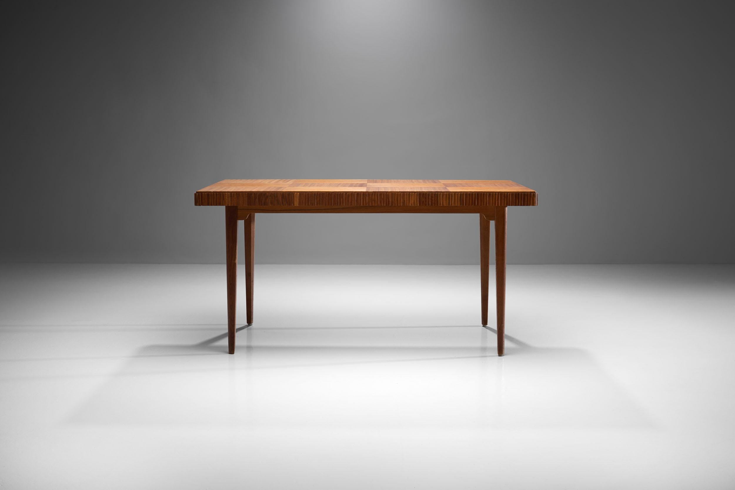 Swedish Wood Dining Table by Carl Axel Acking for Bodafors, ca 1940s-1950s For Sale