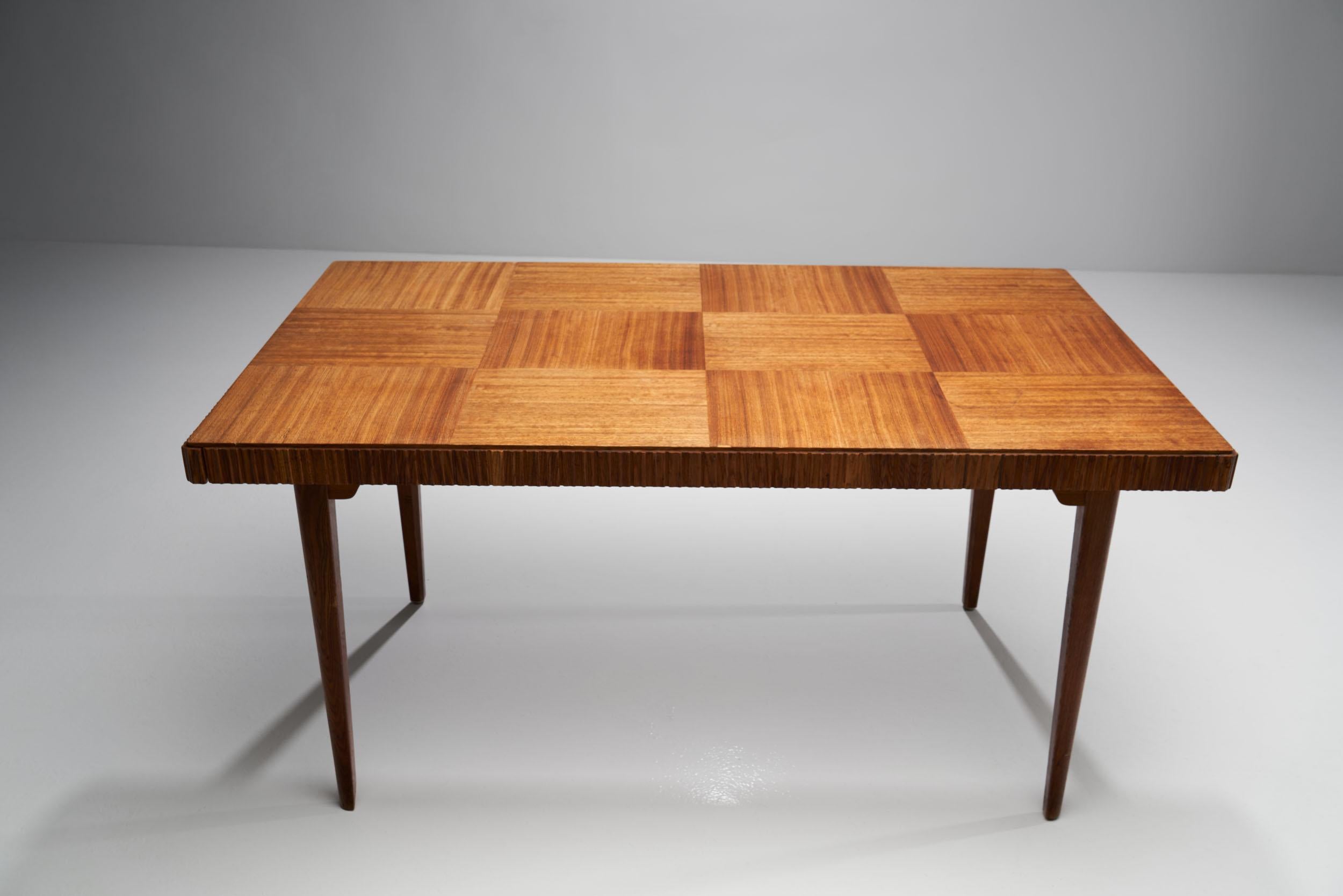 20th Century Wood Dining Table by Carl Axel Acking for Bodafors, ca 1940s-1950s For Sale