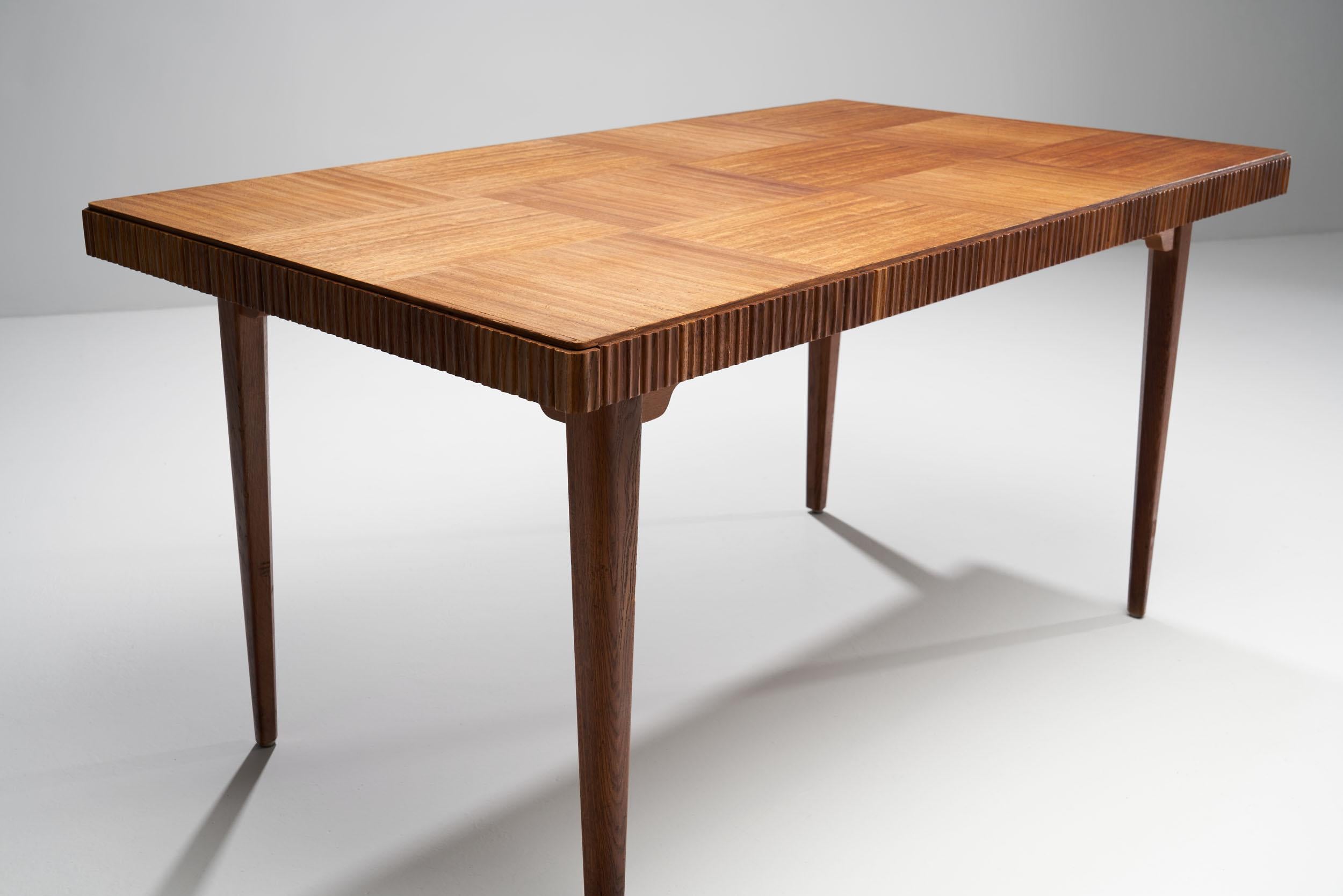 Wood Dining Table by Carl Axel Acking for Bodafors, ca 1940s-1950s For Sale 1