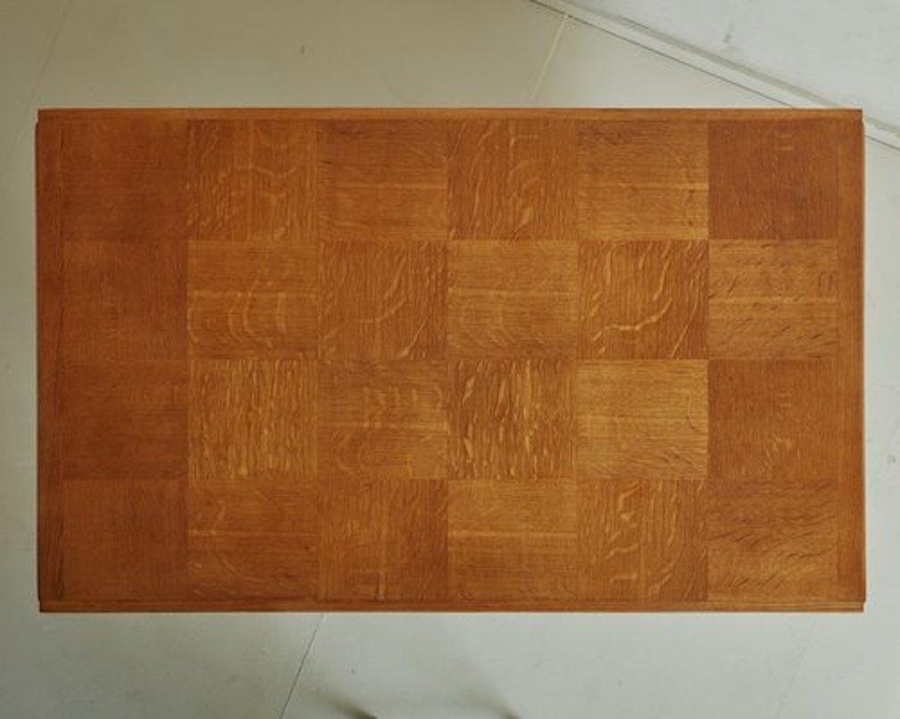 Wood Dining Table With Parquetry Top, France 1940s For Sale 5