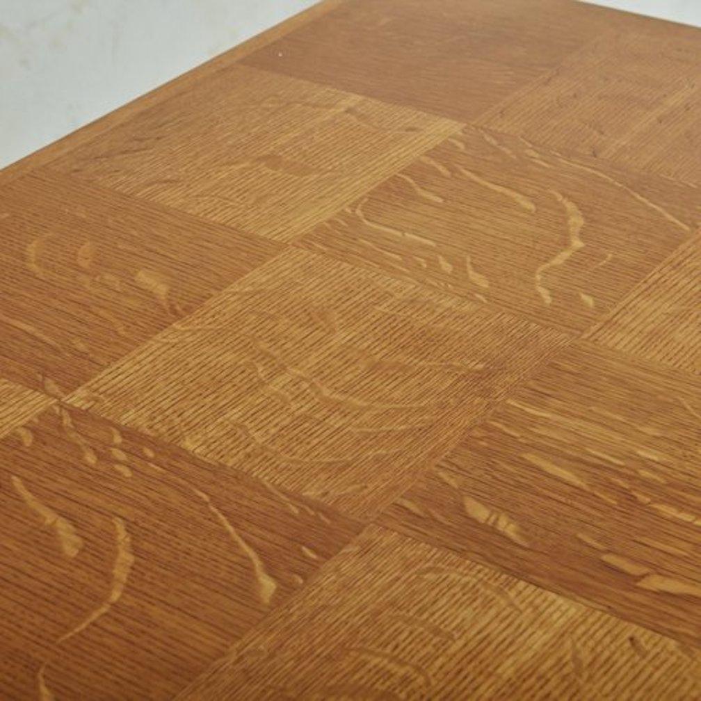 Wood Dining Table With Parquetry Top, France 1940s For Sale 8