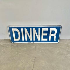 Wood 'Dinner' Sign, 1980s USA