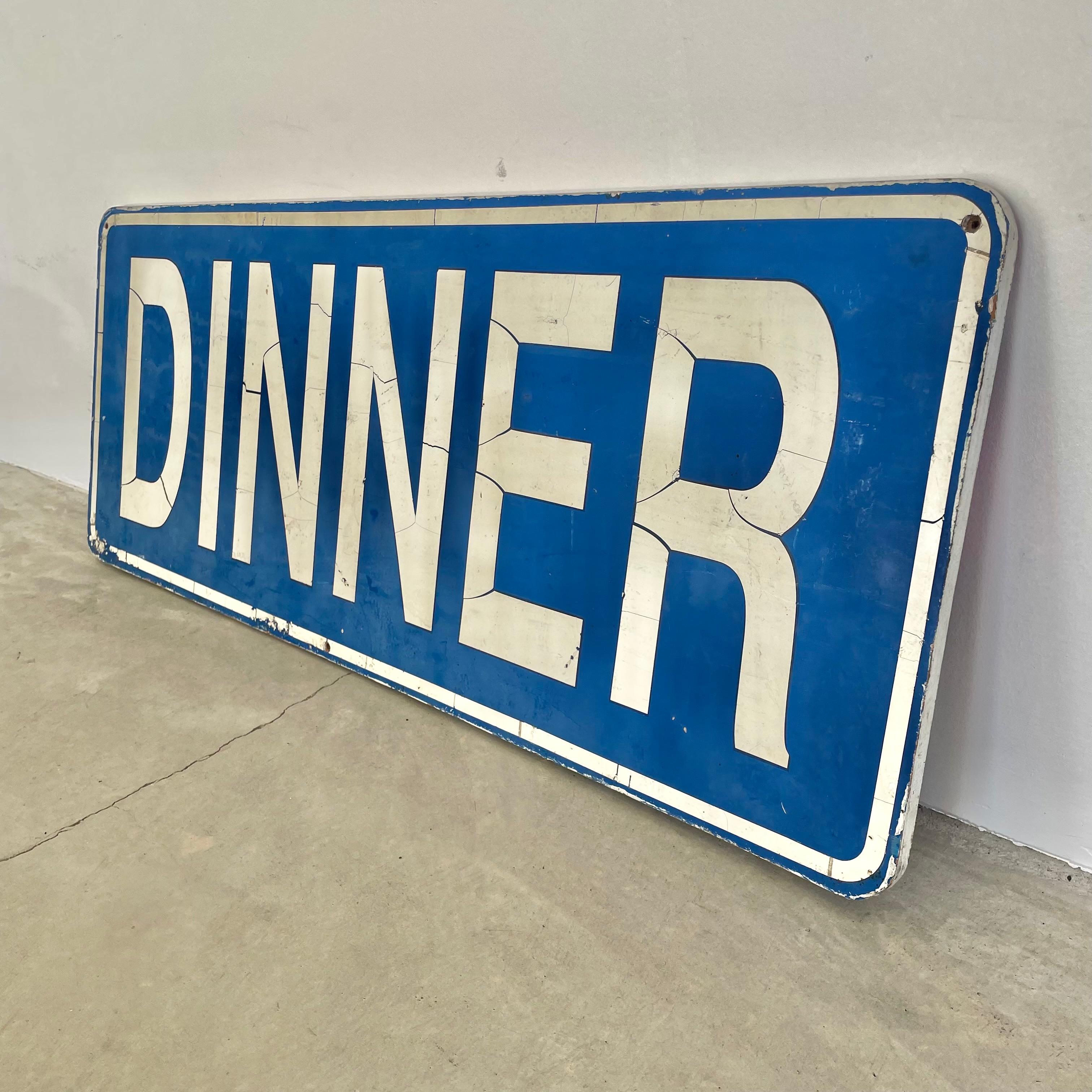 Wood 'Dinner' Sign, 1980s USA For Sale 1