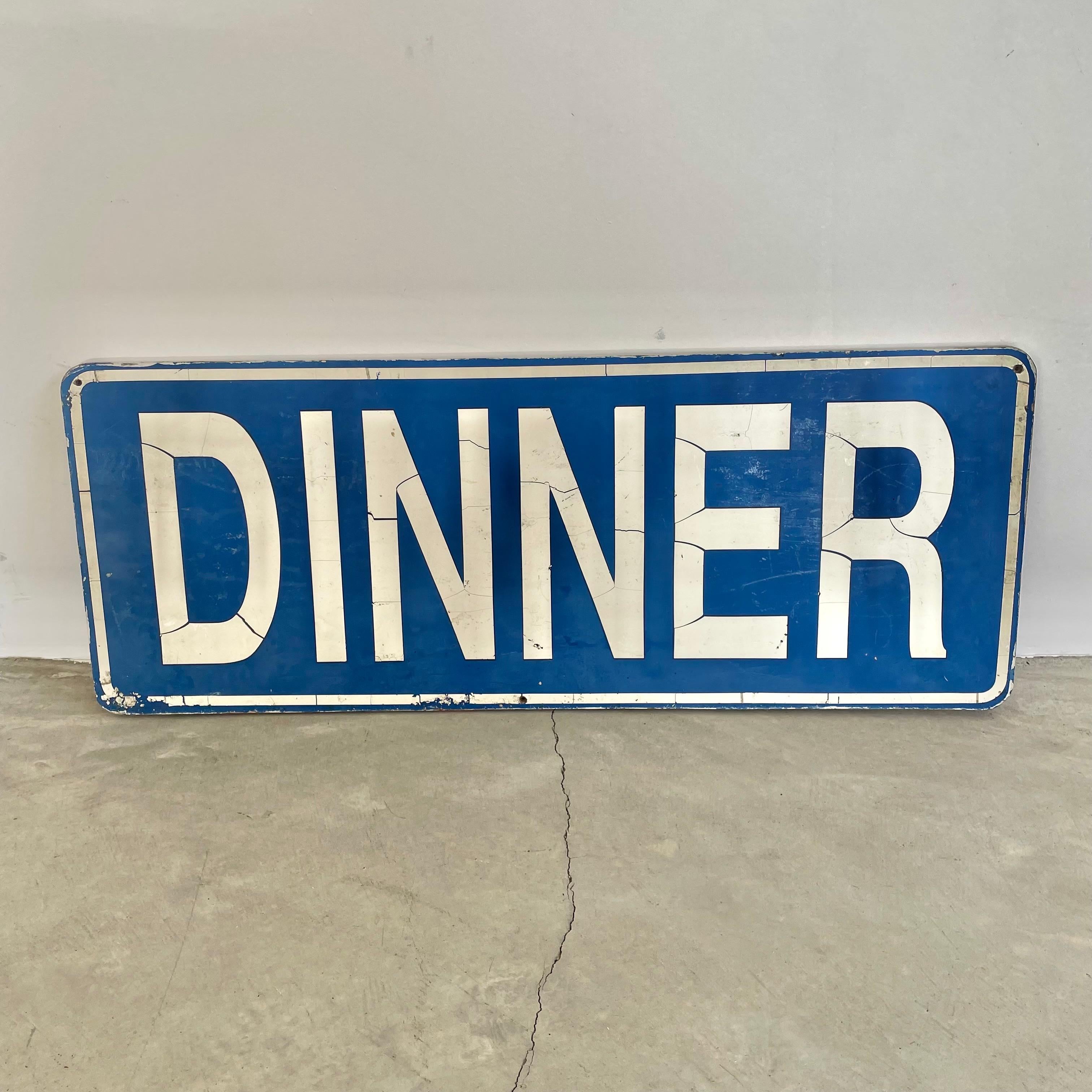 Wood 'Dinner' Sign, 1980s USA For Sale 2
