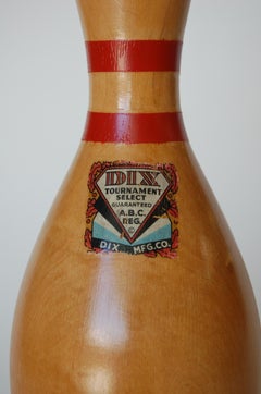 Wood Dix Tournament Select Real Bowling Pin Table Lamp