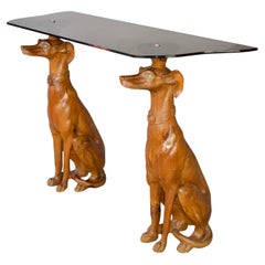 Hunde-Konsole aus Holz