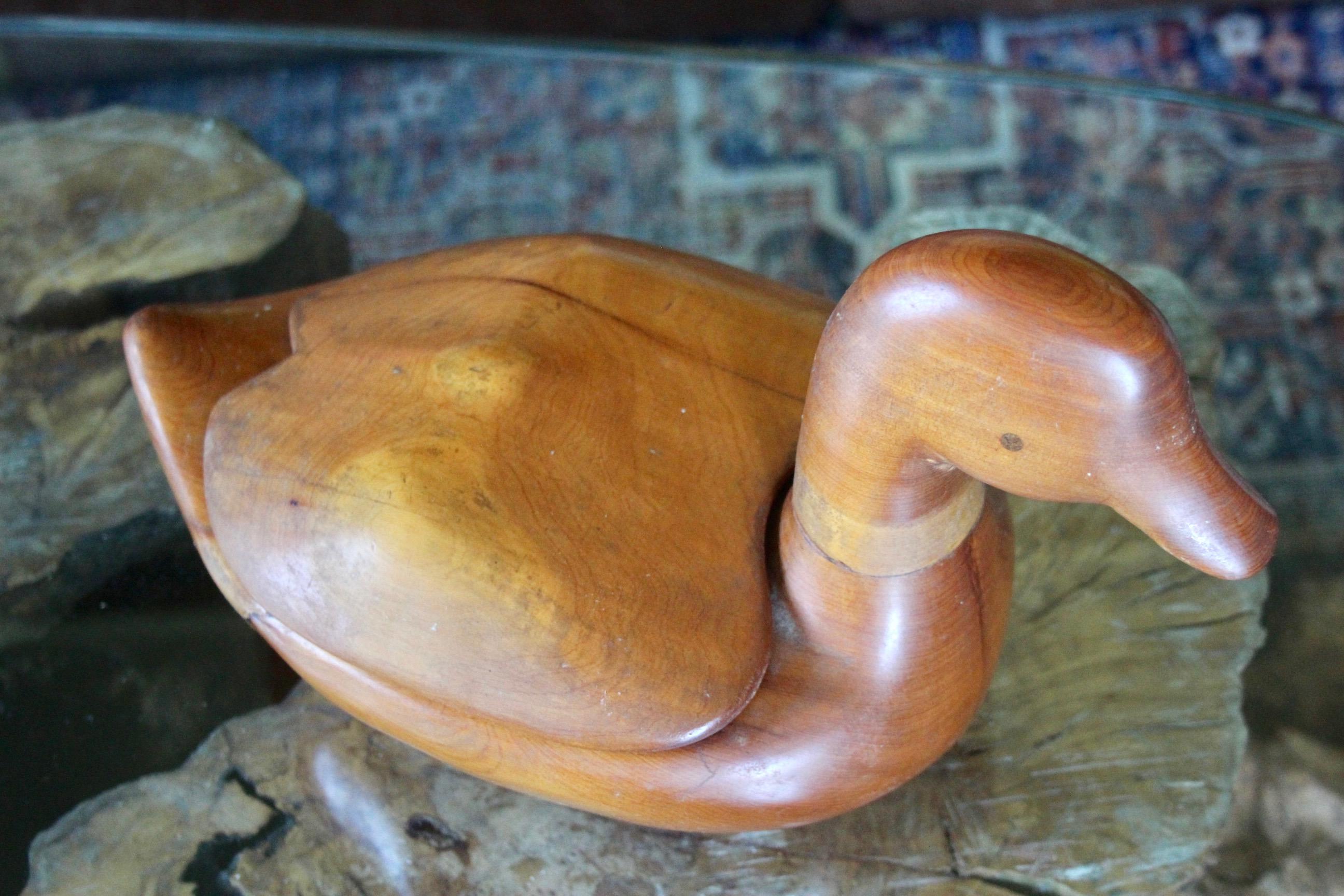 Wood duck decorative box In Good Condition For Sale In grand Lancy, CH