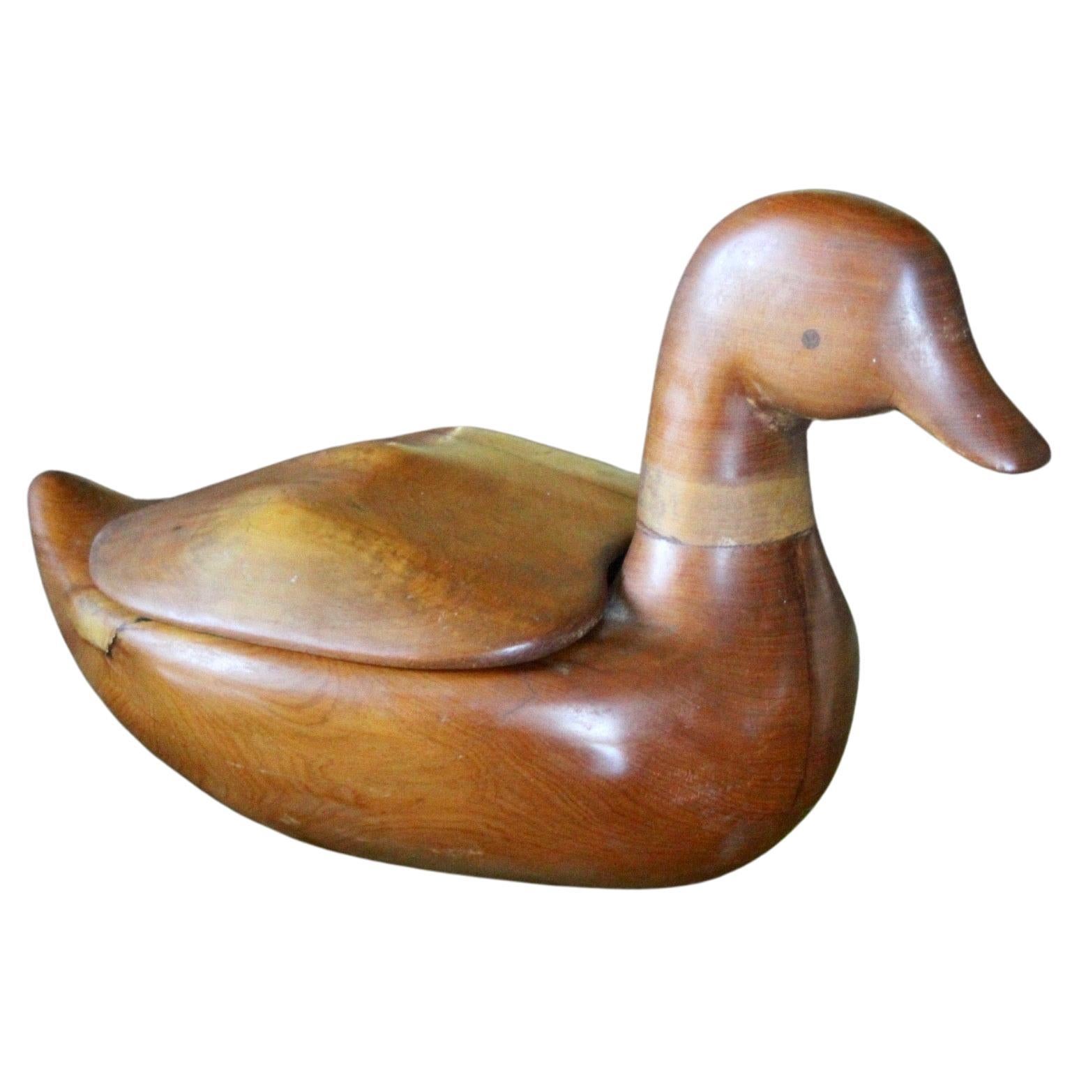 Wood duck decorative box For Sale