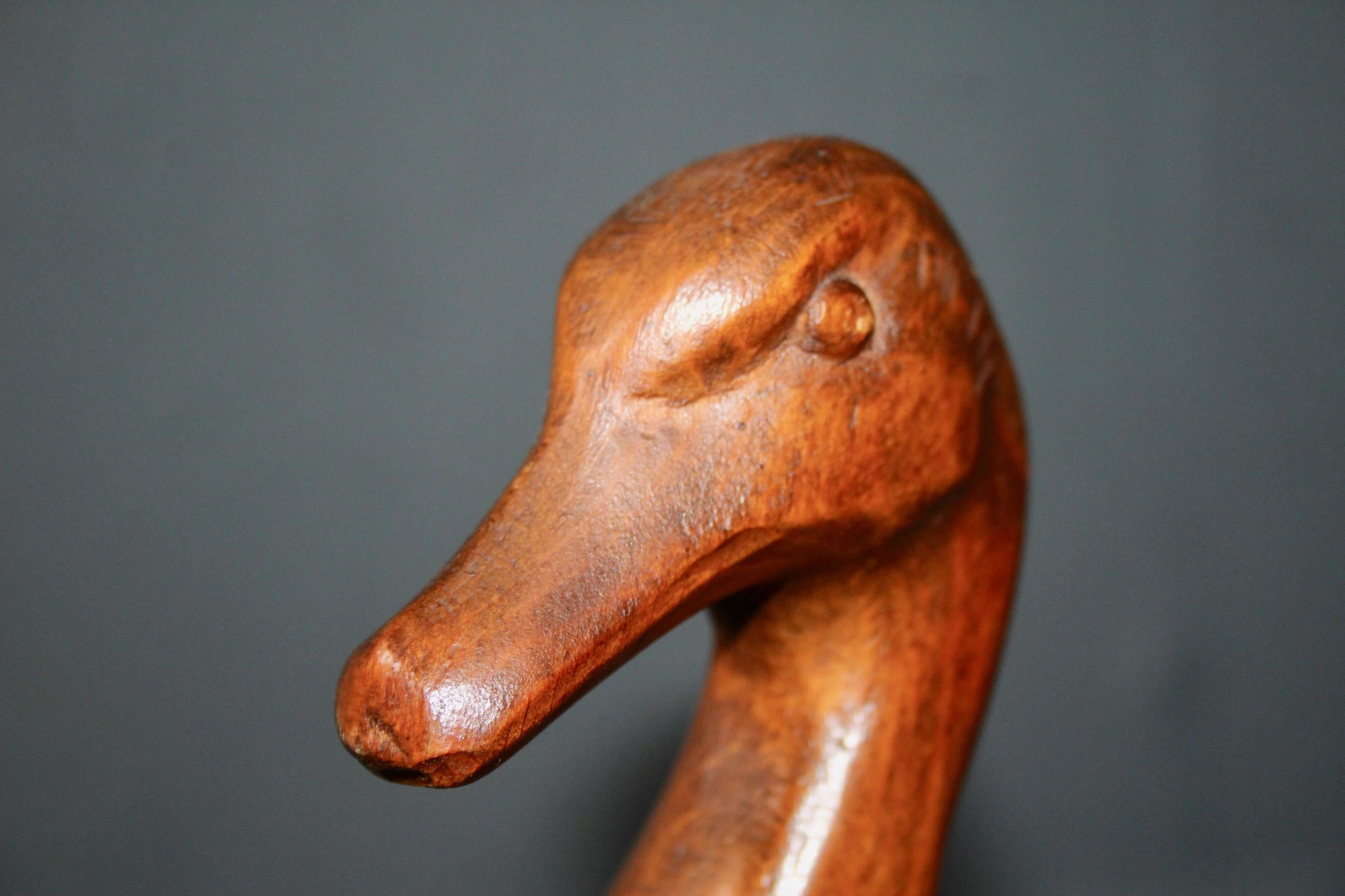 Holz-Duck-Skulptur (Mitte des 20. Jahrhunderts)