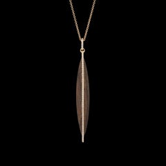 Wood Ebony Pendent in 18 Karat Rose Gold
