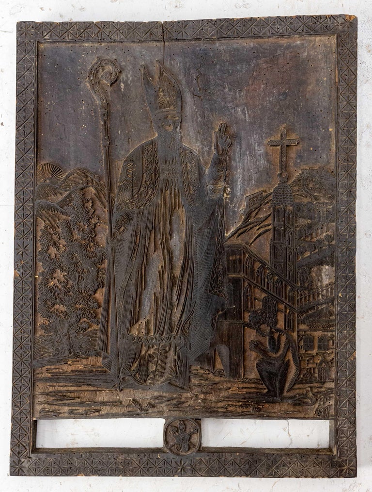 Wood Engraving Plate, Representing a Pope Blessing a Child, France Mid 19th  C. For Sale at 1stDibs