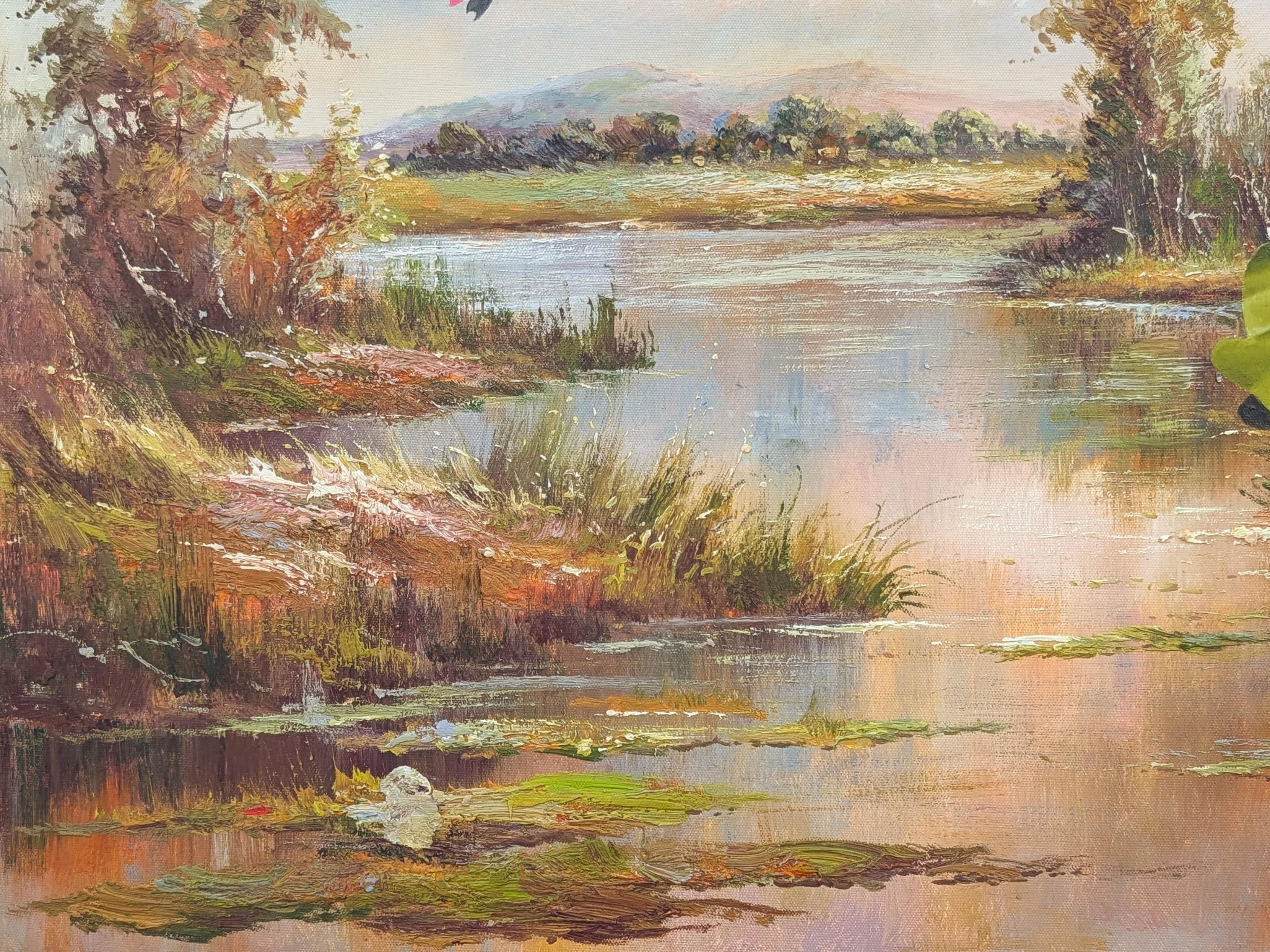 “A Quick Lunch” Contemporary Trompe L'oeil Papercut Green Fish Painting For Sale 3