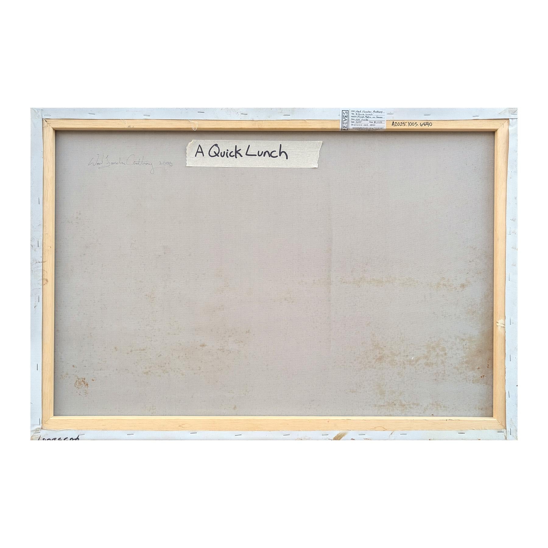 “A Quick Lunch” Contemporary Trompe L'oeil Papercut Green Fish Painting For Sale 6