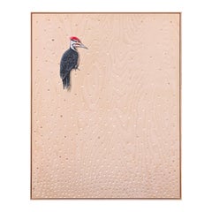 "The Artist" Contemporary Realistic Bird Painting of a Pileated Woodpecker