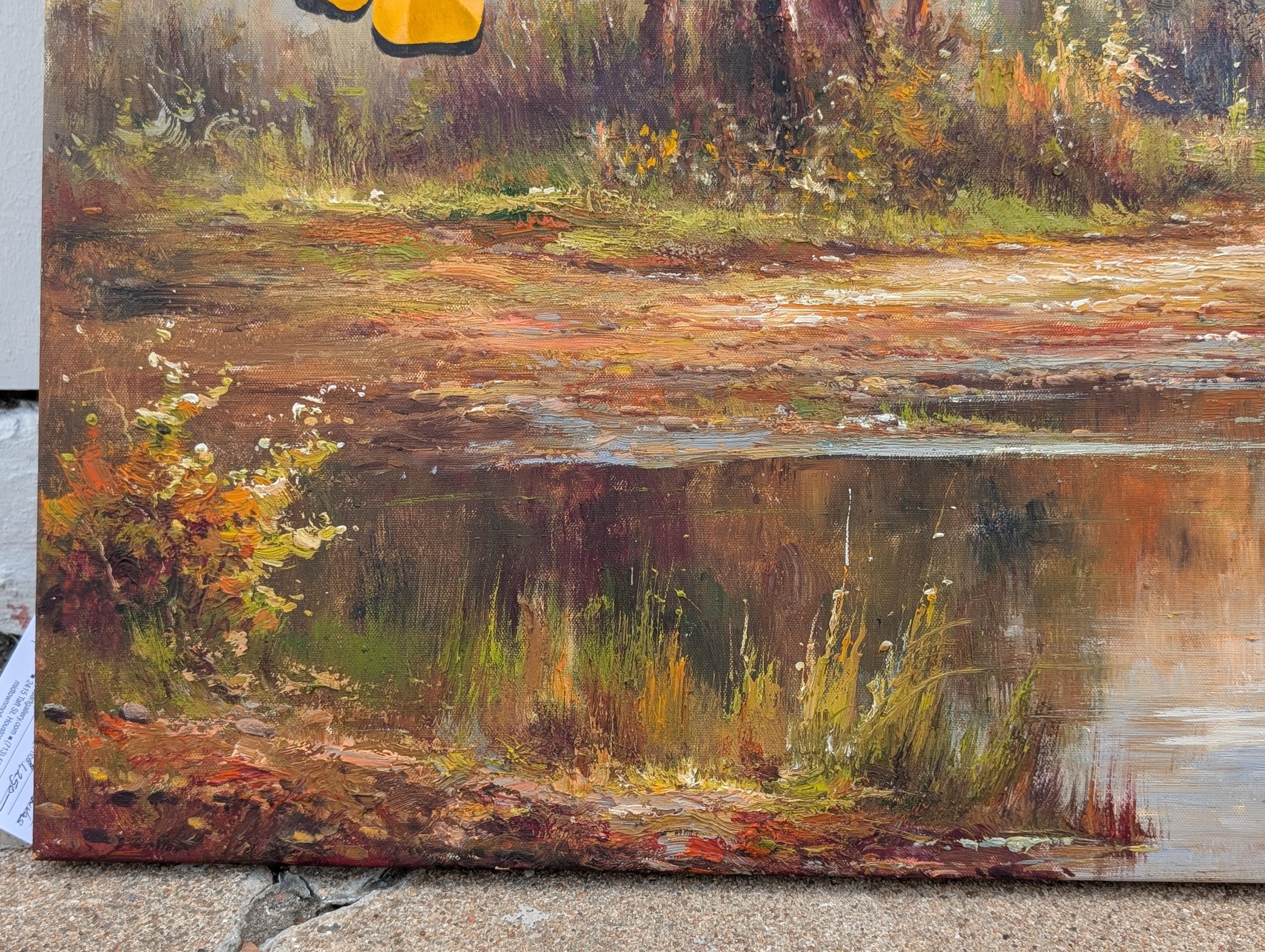 “The Waiting Game” Contemporary Trompe L'oeil Papercut Fish Painting For Sale 3