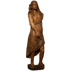 Wood Figure of Saint John The Baptist