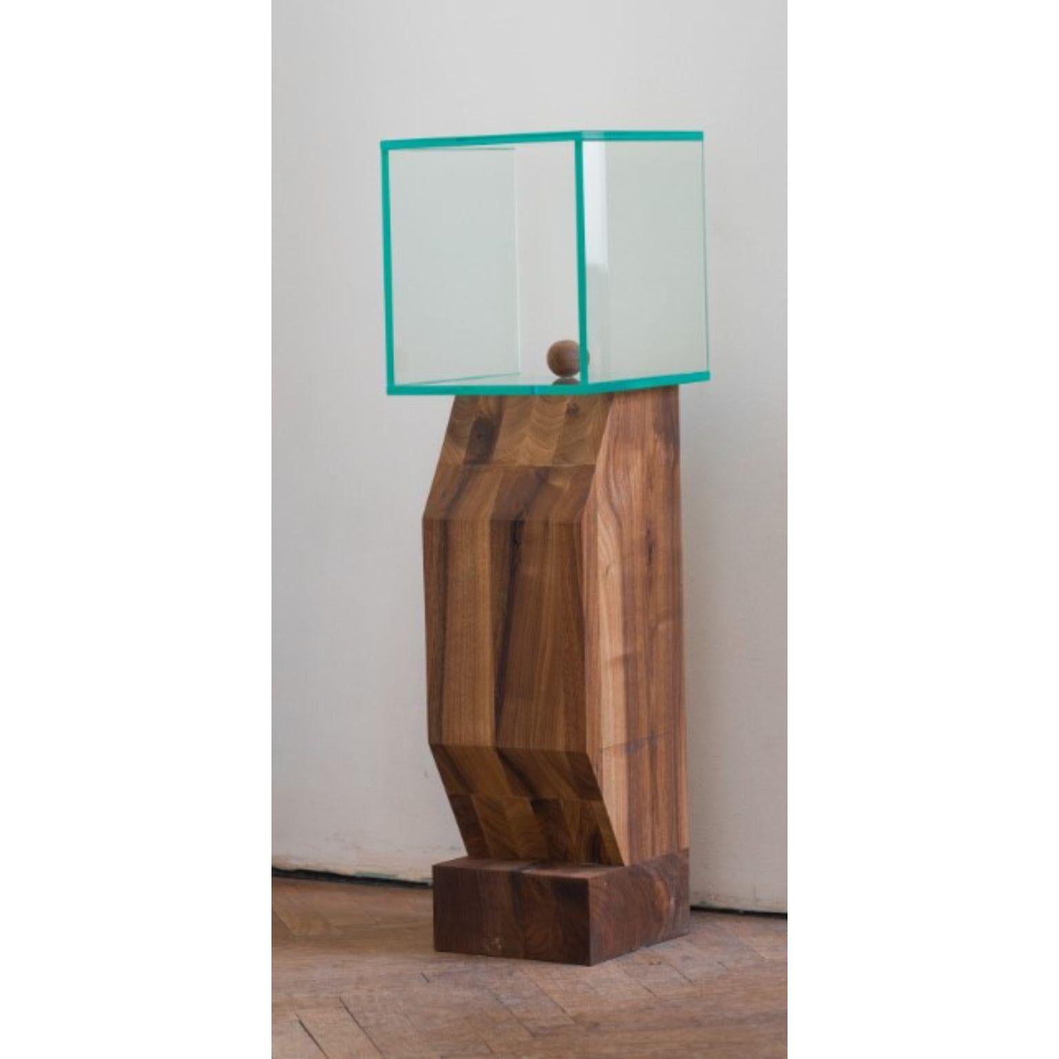 Wood Figure with Glass Head by Radu Abraham 5
