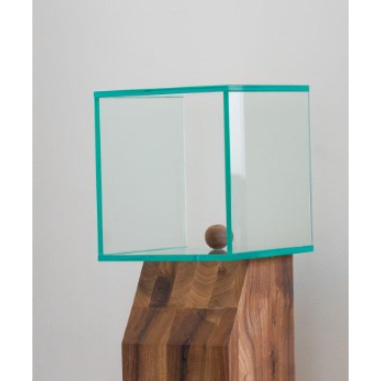 Wood Figure with Glass Head by Radu Abraham 6