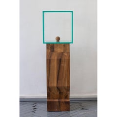 Wood Figure with Glass Head by Radu Abraham