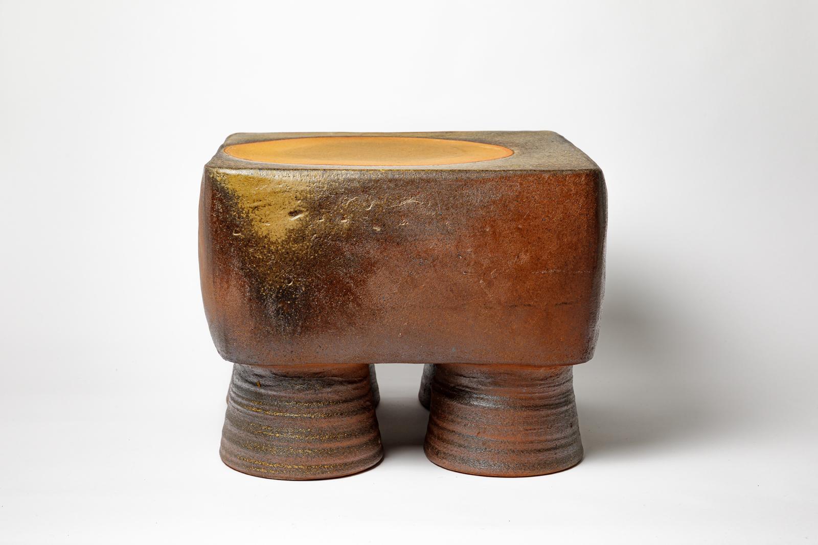 Tavolino o sgabello in ceramica Wood  di Mia Jensen, 2025. In condizioni Nuovo in vendita a Saint-Ouen, FR