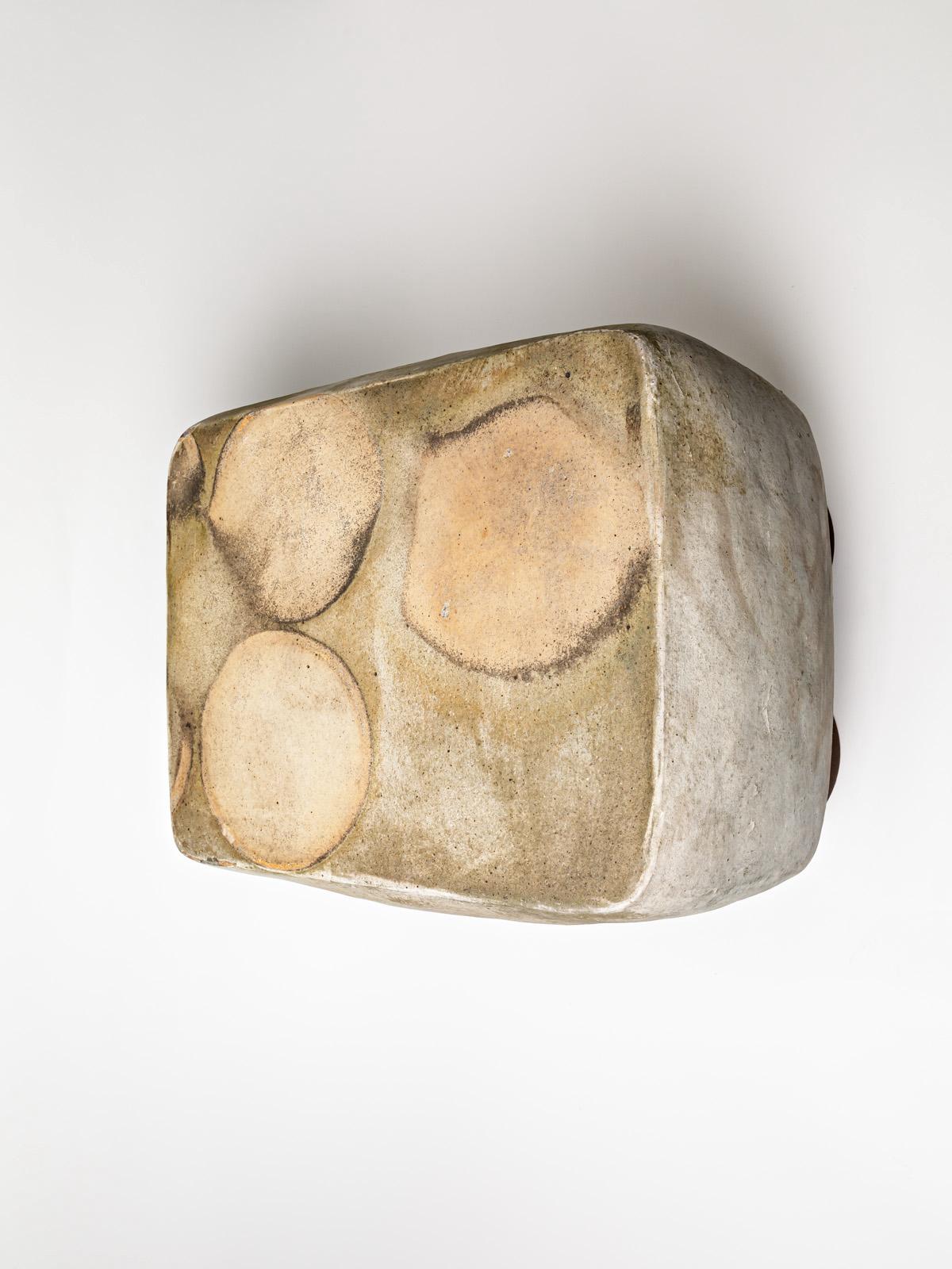 Wood Fired Ceramic Stool or Coffee Table by Mia Jensen, 2023 1