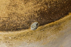 Wood fired ceramic stool or coffee table by Mia Jensen, 2024.