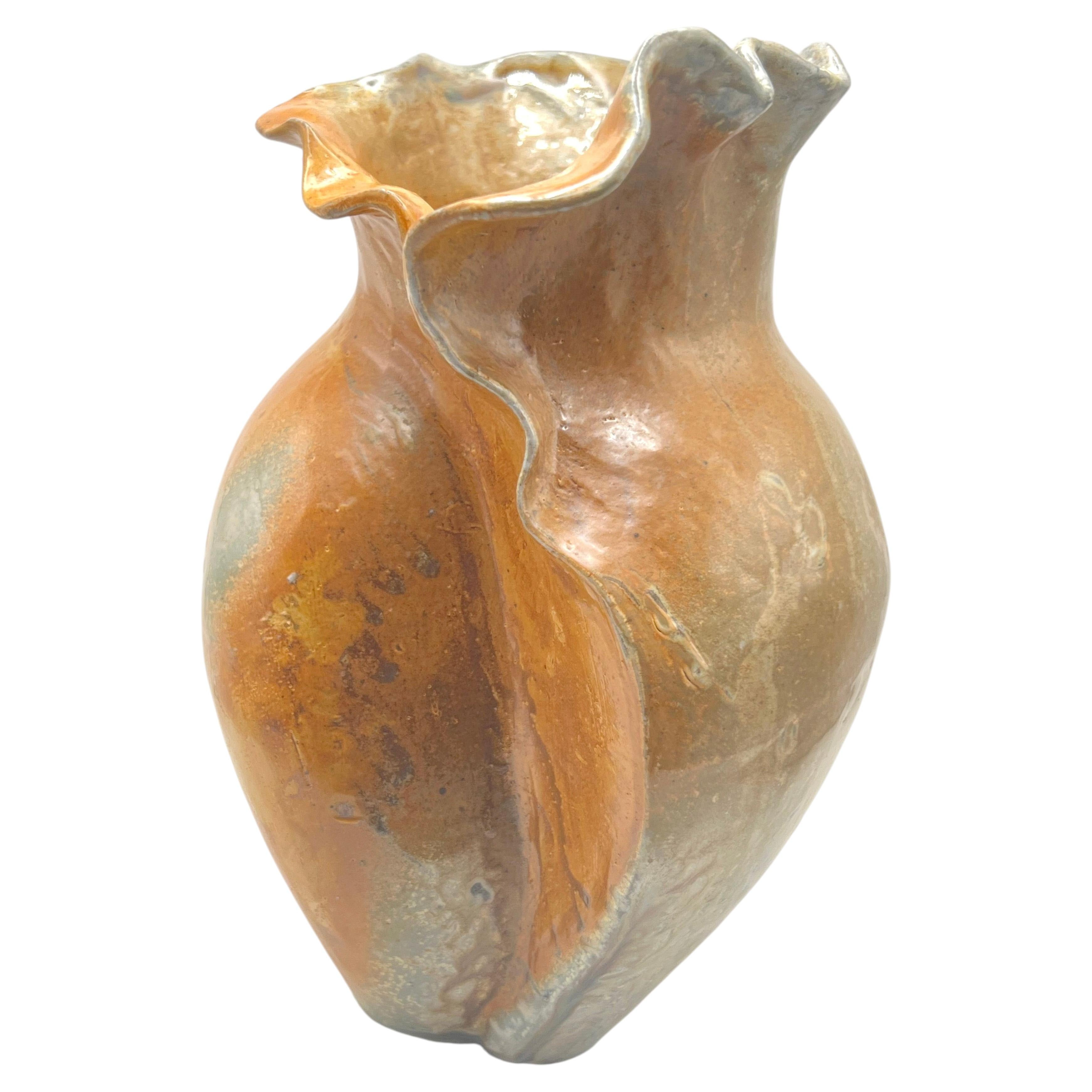 Wood Fired Ceramic Vessel No.005 - Lost Quarry -Handcrafted Organic Modern For Sale