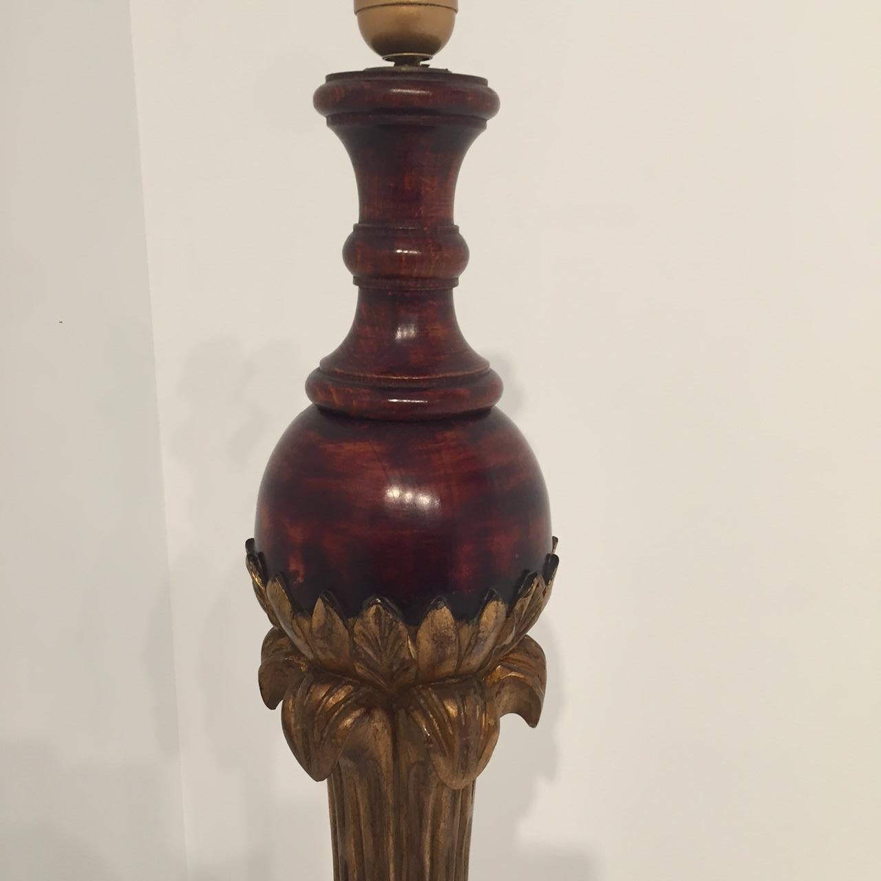 Wood Floor Lamp by Alfred Chambon In Excellent Condition For Sale In Saint-Ouen, FR