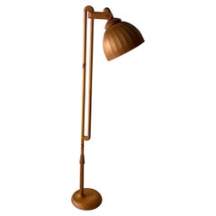 Wood Floor Lamp by Hans-Agne Jakobsson for AB Ellysett Markaryd, 1960s, Sweden