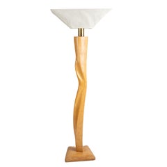Wood Floor Lamp By Yasha Heifetz. USA 1960's.