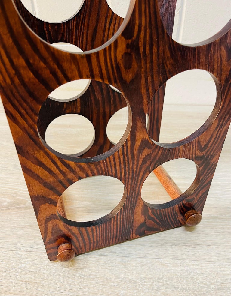 Wood Floor Style Wine Rack For Sale at 1stDibs
