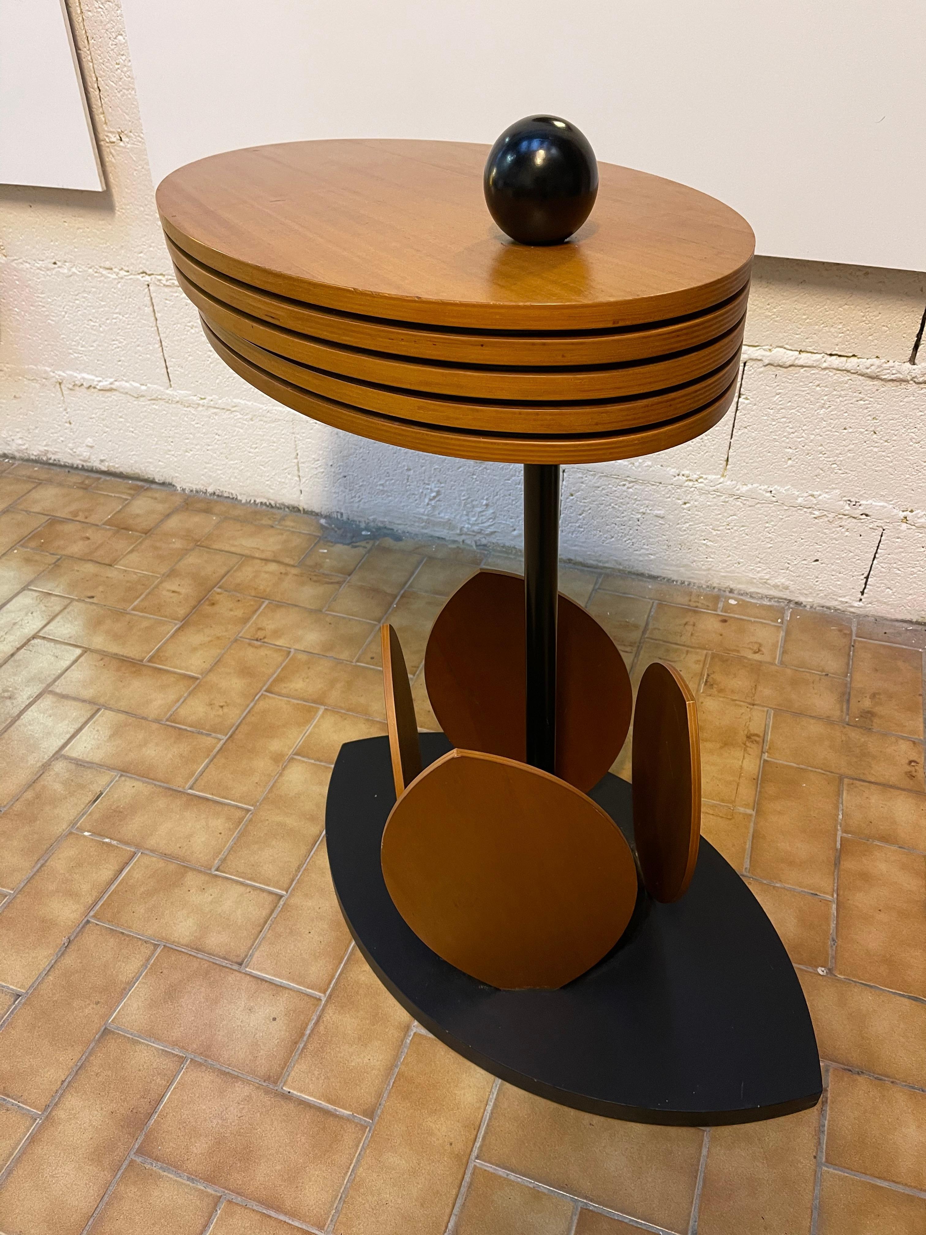 Wood Flower Modular Table. Italy, 1980s For Sale 7