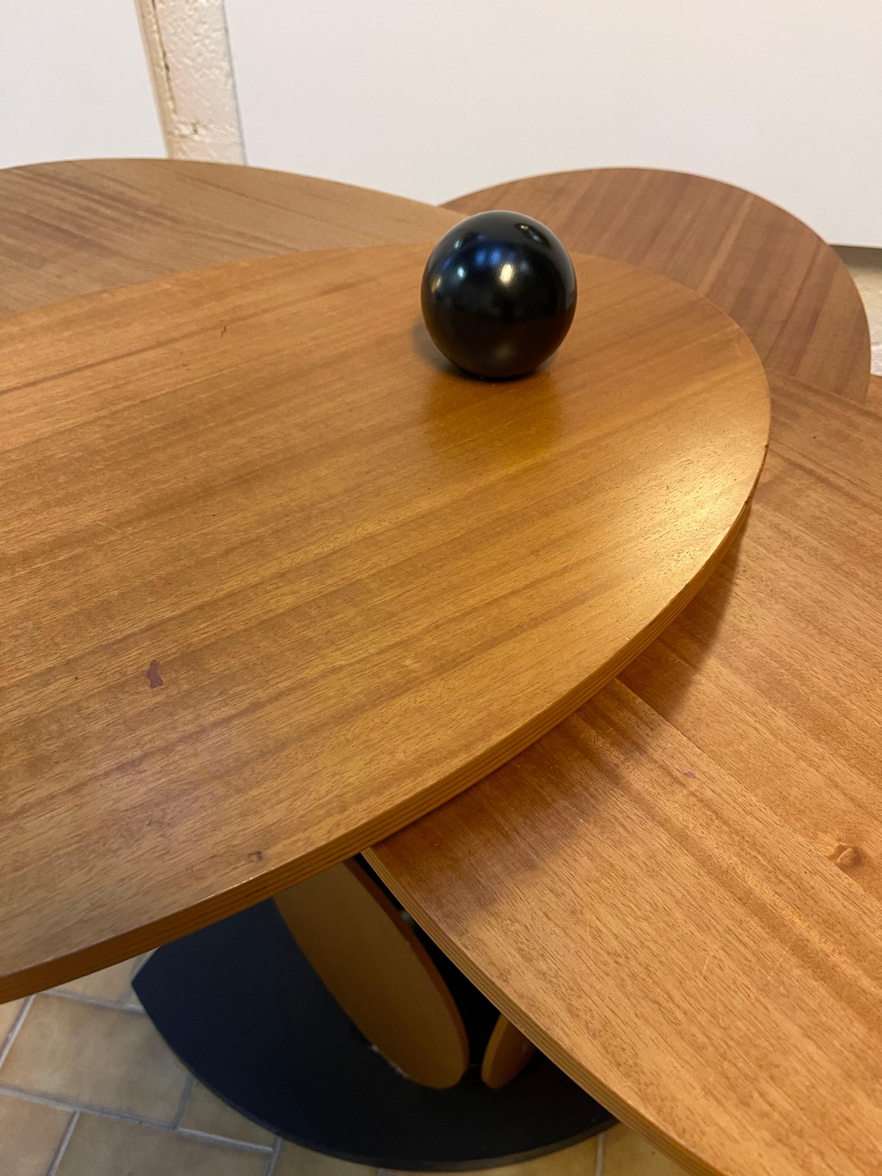 Late 20th Century Wood Flower Modular Table. Italy, 1980s For Sale