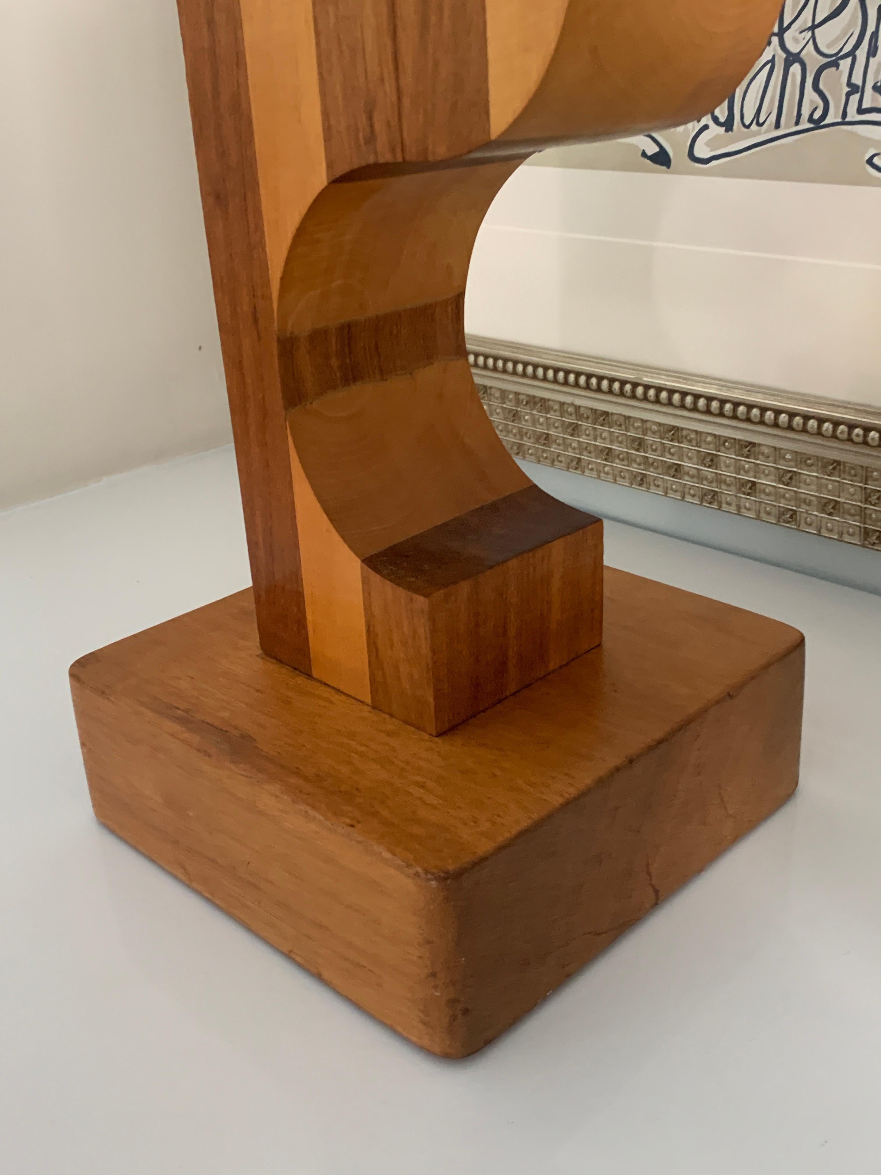 Wood Folkart Modern Geometric Sculpture 12
