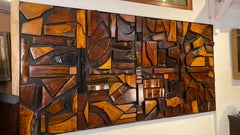 Panneau fragmenté de bois - Le village se transforme en ville