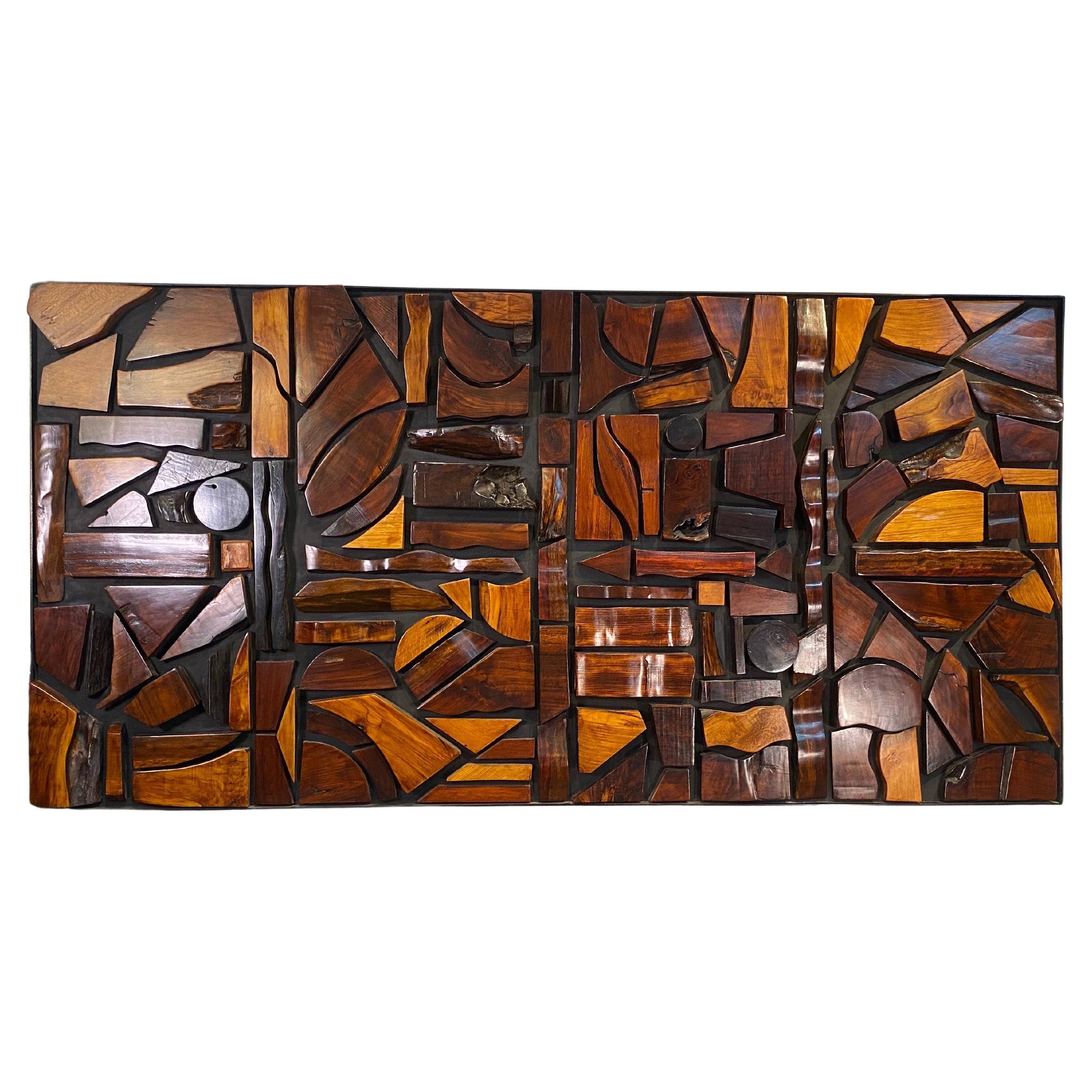 Wood Fragment Panel - The Village Grows into a Town