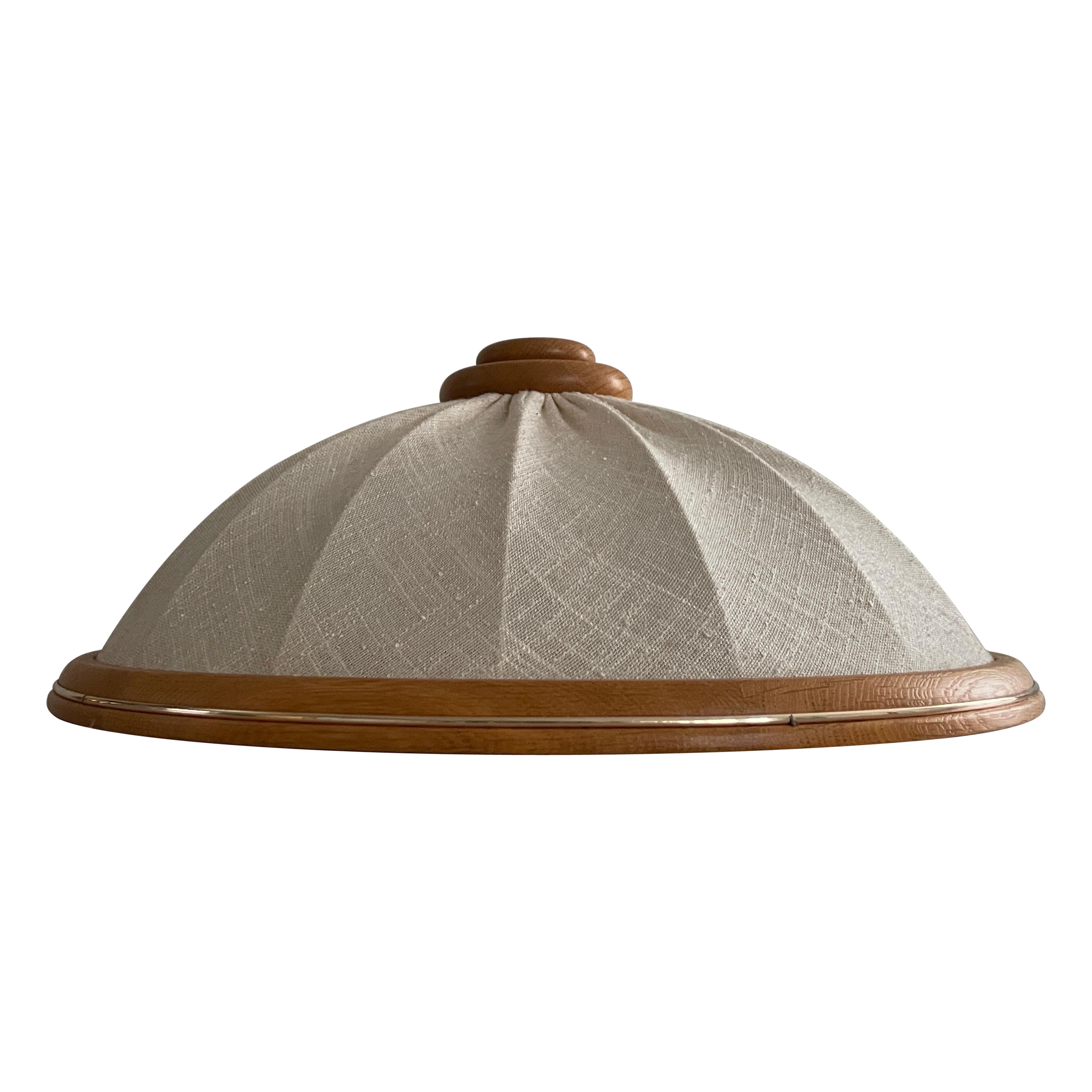 Unterputzleuchte mit Holzrahmen und Stoffkörper, 1960er Jahre, Deutschland im Angebot