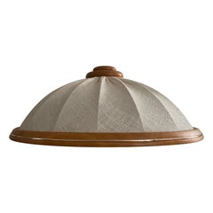 Lampada da incasso con struttura in legno e corpo in tessuto, anni
60, Germania
