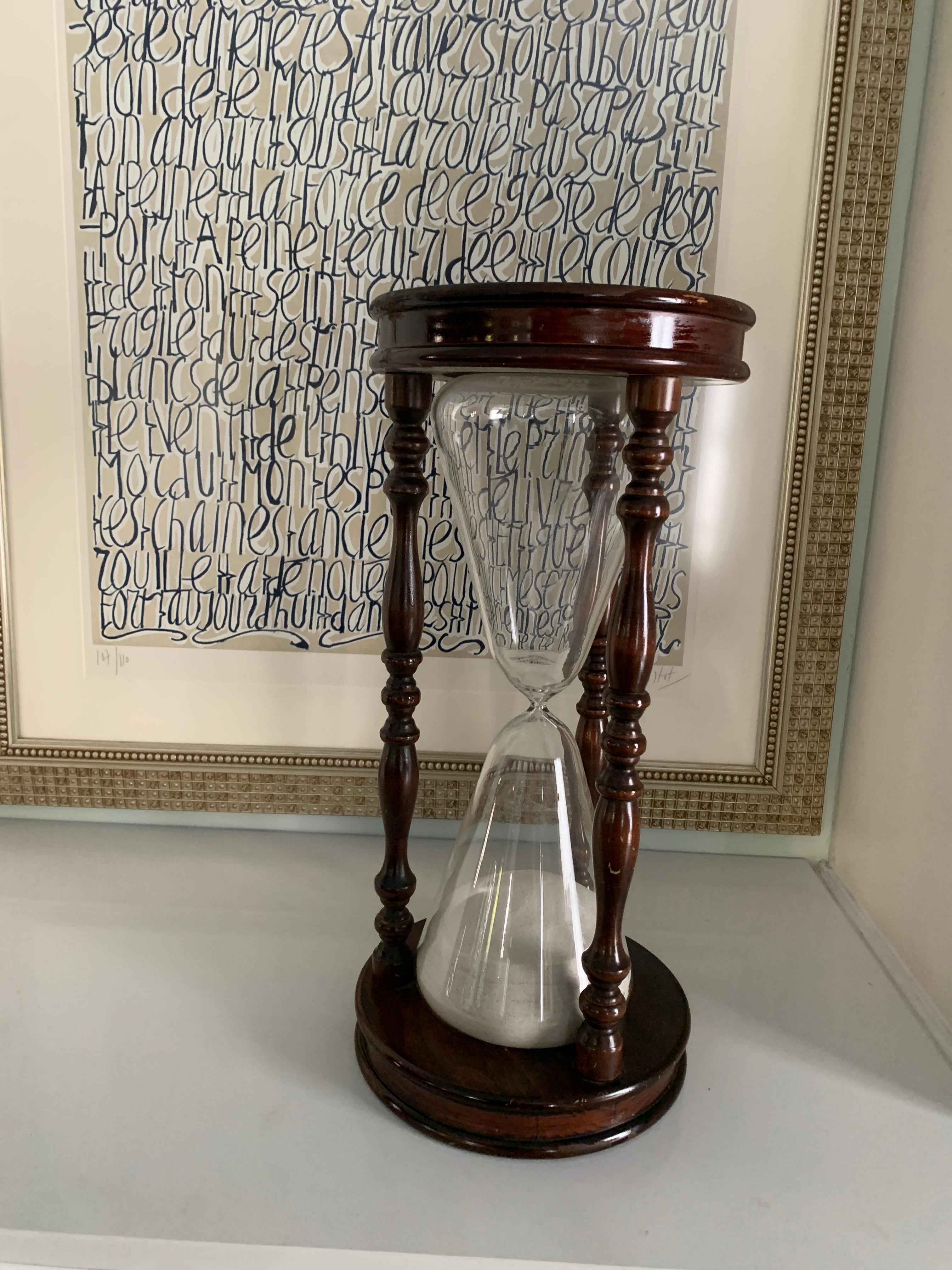wooden hour glass