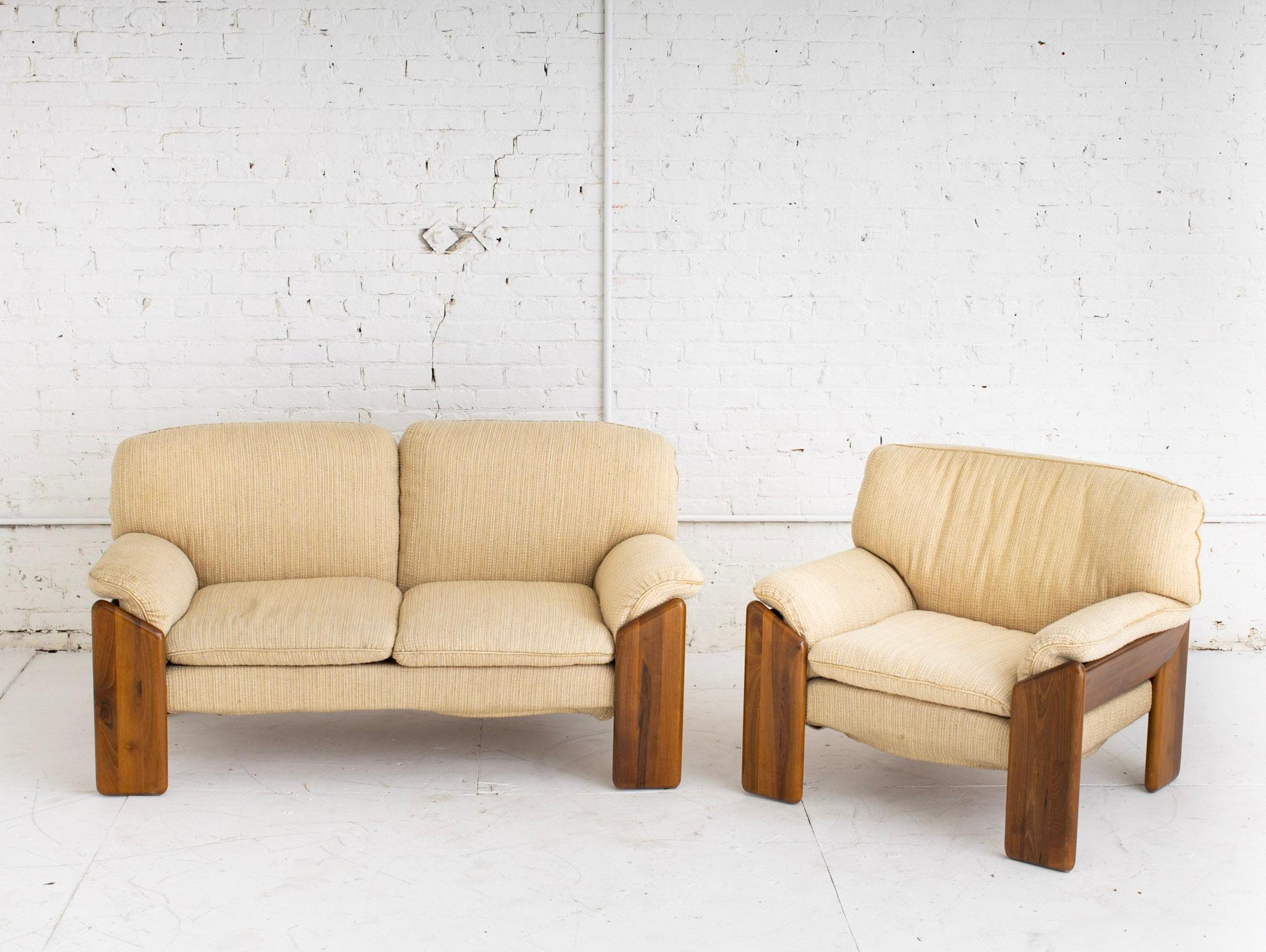 Wood Frame Sofa by Mario Marenco for Mobil Girgi 3