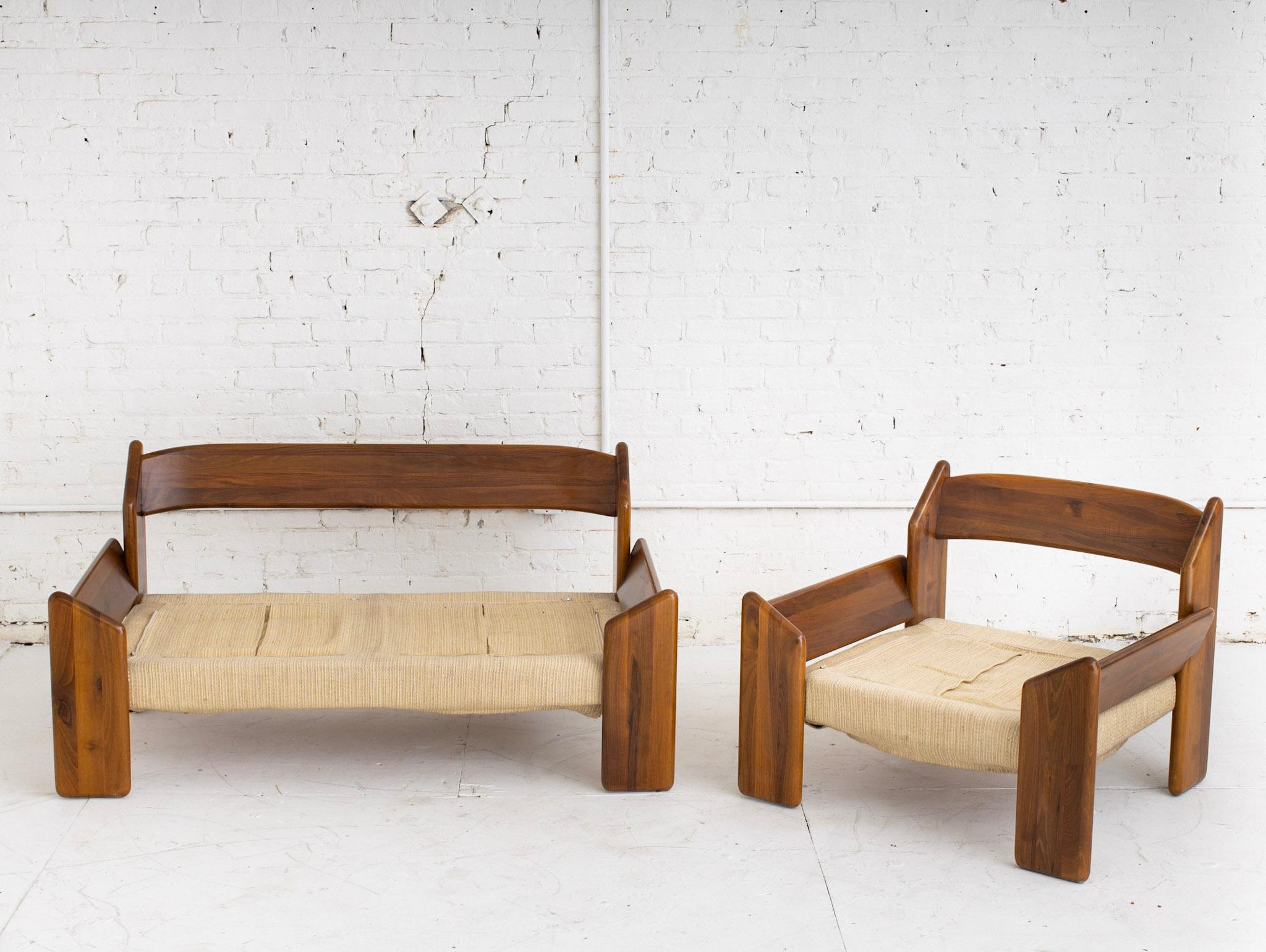 Wood Frame Sofa by Mario Marenco for Mobil Girgi 5