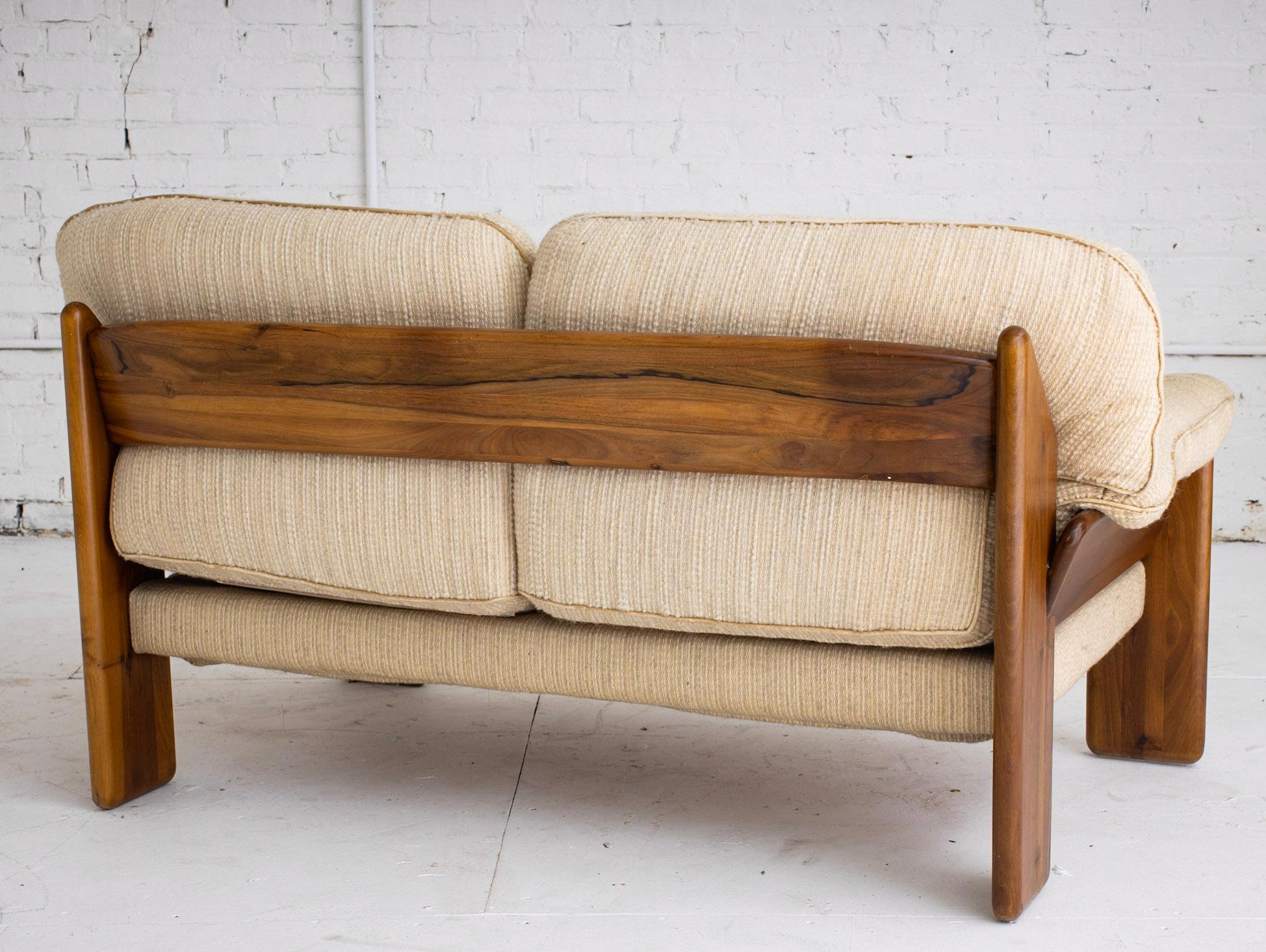 Italian Wood Frame Sofa by Mario Marenco for Mobil Girgi