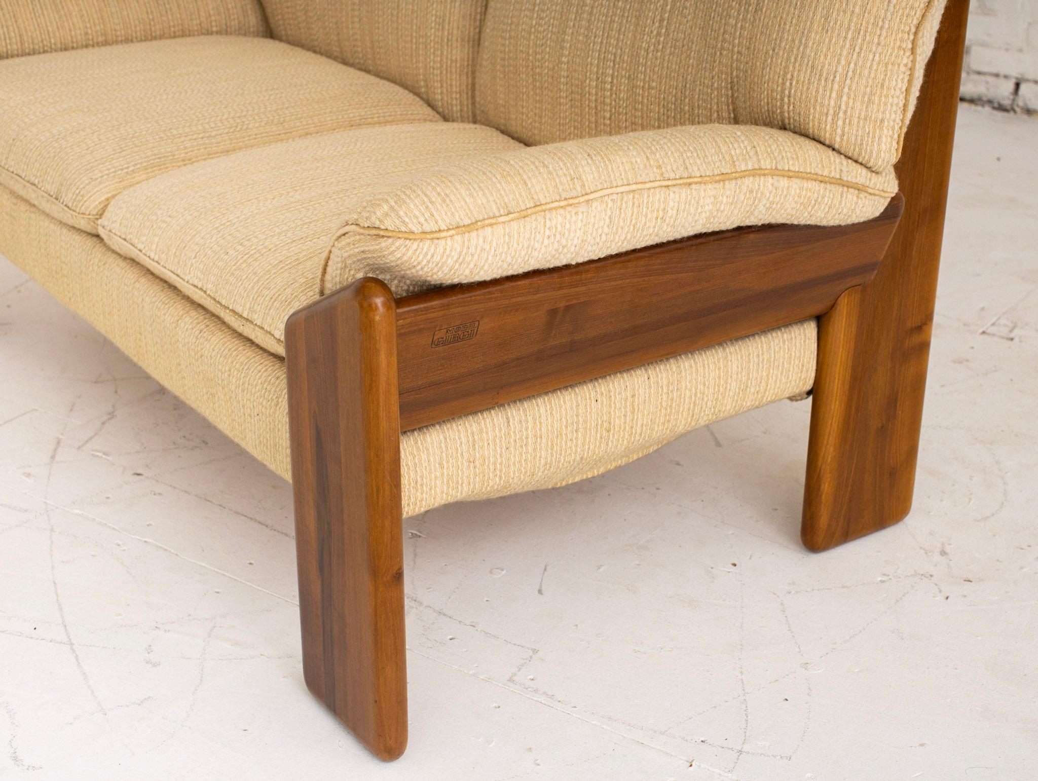 Wood Frame Sofa by Mario Marenco for Mobil Girgi 1