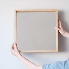 Spiegel mit Holzrahmen, 40x40 cm Quadratisch - EDGE