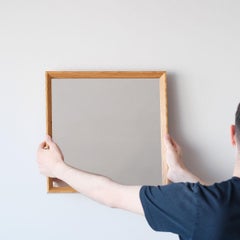 Wood-Framed Mirror, 40x40 cm Square – REGULAR