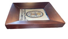 Wood Framed Tile of The Holy Crowned Virgin Of The Heart Of Cordova